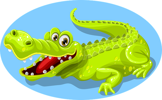 Vector art crocodile