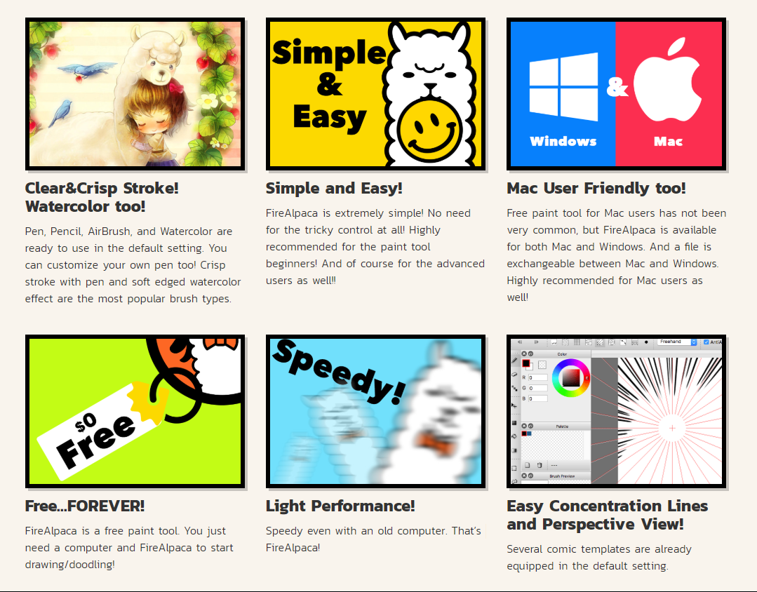 Fire Alpaca features